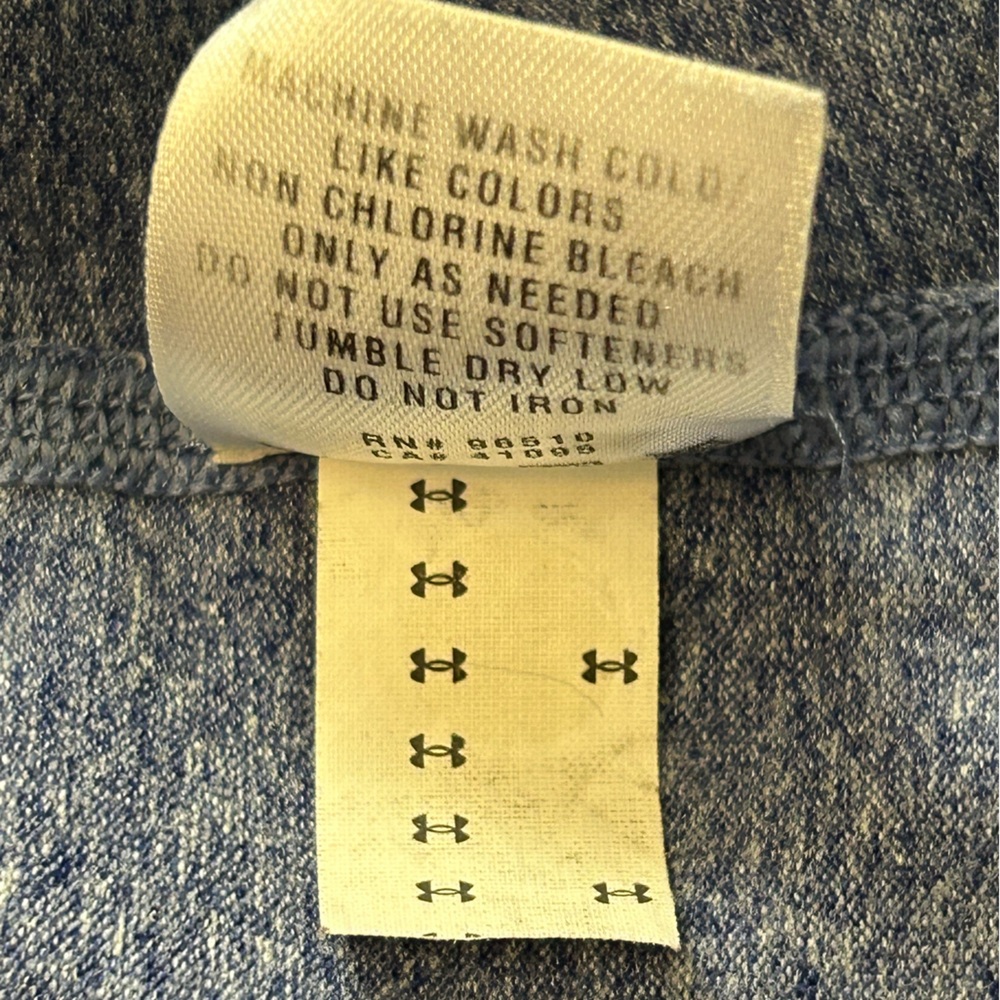 Under Armour Gym Time Women's Heat Gear Fitted Heathered Blue Tank Top. Large - Picture 8 of 9